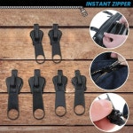 범용 즉석 지퍼 키트 교체 슬라이더 치아 구조 DIY 재봉용 디자인 6 개