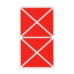칼라모양스티커 큰세모 7매입 적색 65X30 326-1R