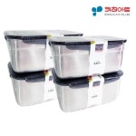 키친아트 키친아트 키친아트 다담채 스텐 직사각 밀폐용기 7호3600ml-4개