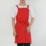H형 바리스타 카페앞치마 주방앞치마 레드앞치마