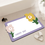 해피 플라워 물 흡수 카페트 L 부드러운 소프트 매트 위더홈