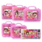 국산 크레파스 아기 색연필 초등 학생 여아용 24색 크레용 미술학원 유아 어린이집 크래용 세트 어린이 크래파스