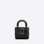 DIOR 레이디 디올 백 마이크로 까나쥬 블랙 다이아몬드 S0856SNEA M900