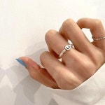 스마일 펄 링 반지 T708 스마일반지 T-0708