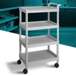 다용도 4단 웨건 이동식 트롤리 선반 서빙 CART-302E