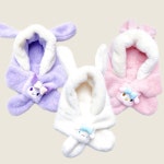 산리오 후드 털모자 시나모롤 쿠로미 마이멜로디 겨울 극세사 어린이 유치원