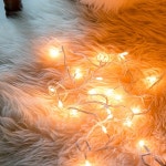 4파이60전구 백색선 투명 코드형 성탄절 트리 장식 조명 소품