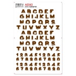 꾸밈인스스티커 초콜렛알파벳 A0343