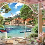 1000조각 직소퍼즐 - 테라스에서 바라본 해변