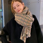 체크 목도리 여자 따뜻한 겨울 코디 간절기 숄 머플러