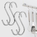S자고리 4P 주방 컵걸이 다용도걸이 스텐봉 조리도구