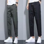 남성 캐주얼 슬랙스 면바지 고무줄 밴딩 편한바지