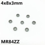 10Pcs 4x8x3mm 깊은 홈 볼 베어링 소형 베어링 고품질 고급 드론 항공기 모델 UAV MR84 MR84ZZ