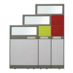 45T 서산 간이 높이1800 디자인 상부 유리PVC콘센트매립파티션 우드 패브릭