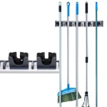 삼정크린마스터 슬라이딩 알루미늄 행거 5구청소도구걸이 홀더 밀대 마대 대걸레 정리 빗자루