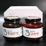 장흥식품 햇콩마루 황칠된장900g 고추장900g 2종 세트
