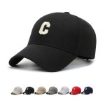 남여공용 C 영문 포인트 베이직 데일리 볼캡 모자