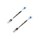 블루 컬러 티포크 2P 10세트 과일포크 디저트포크