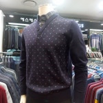 세르지오 세르지오 에스에스패션 남성 캐주얼 셔츠와니트가 하나만으로 레이어드한듯 멋스러운 땡땡이자가드 울혼방 니트 티셔츠 G4503