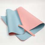 양면 가죽 장패드 데스크매트 베이비핑크