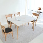 가구산책 신터드스톤 세라믹 원목 4인 식탁 H4248