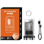 포켓 랜턴 미니 BORUiT V3 키링 UV LED EDC 손전등 C 타입 충전식 작업 조명 방수 캠핑
