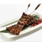 NOMADE NOMADE 노마드 2열 꼬치 세트 5P 캠핑 바베큐 BBQ 원목 파우치포함 N5390