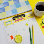 수채화 A4 파일철 옐로우체크