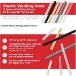 블랙 5x2 용접봉 세트 PP ABS PVC PE 플라스틱 자동차 범퍼