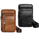 BM90 멀티 미니 가죽백 남성 크로스백 여행 벨트백