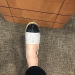 아이엔씨인터내셔날컨셉스 INC 크리스탈 콜비나 캡 woven espadrille 플랫