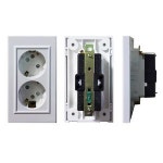 일신전기 일신전기 일신 표준 접지 둥근 매입2구 콘센트