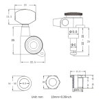 6Pcs 6R 6L 3R 3L 잠금 튜너 1 18 문자열 튜닝 키 SG 스타일 일렉트릭 용 헤드