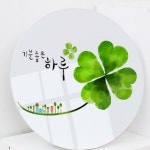 꾸밈 cd849-원형아크릴액자 기분좋은하루
