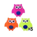 펫라인 도기프랜드 형광 올빼미 랜덤 X5 애견 삑삑이 장난감