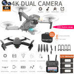 XT9 4K 듀얼 카메라 드론 4 채널 장애물 회피 Wifi FPV 옵티컬 플로우 포지셔닝 Foldable Quadcopter Drone for Kids Gift