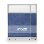 AL 60T 상부유리 패브릭 파티션 H1520