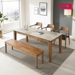 에넥스 에넥스 자밀라 아트세라믹 원목 6인 벤치 식탁세트