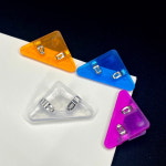 P1 모서리 삼각클립 사무용집게 4P