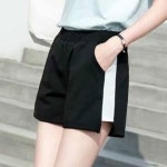 옆 배색 숏팬츠 반바지 이지웨어 여름 바지 와이드핏