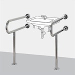 공중화장실 벽고정 세면대 안전바 안전손잡이 레일