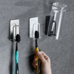 와인앤쿡 접착식 스텐 칫솔걸이 1개