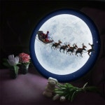 교보문고 꾸밈 nd 액자45R 산타와루돌프02 LED사인 405-LED