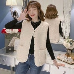 가벼운 인조양털 여성 조끼