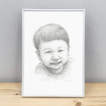 수작업 소묘 데생 흑백 인물초상화 얼굴 인물화 연필 초상화 그림 선물 직사각 210mmx297mm