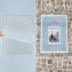 부착식 아크릴판 반투명 자석 프레임 A4 A3 부착용 카달로그 안내문 포스터 홍보 메모 판 꽂이