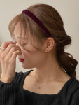 심플벨벳 얇은 머리띠 헤어밴드