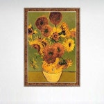 퍼즐라이프 1000피스 14송이 해바라기 금장퍼즐 앤틱골드액자세트