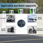 EVSE AC 범용 소켓 어댑터 자동차 충전기 커넥터 어댑터 220V 전기 오토바이 스쿠터 RV 순찰 자동차 J1772