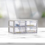 2 x 2 A타입 투명 수납함 서랍장 정리함 수납장 책상 데스크 플라스틱 정리 박스 미니 멀티 서랍 수납